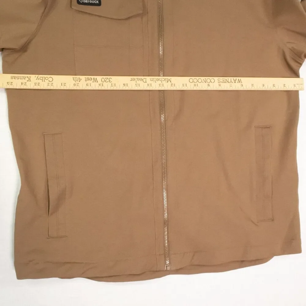 DRI DUCK Ace Woven Jacket Soft Stretch 5327 Field Khaki Brown Men's Size XL